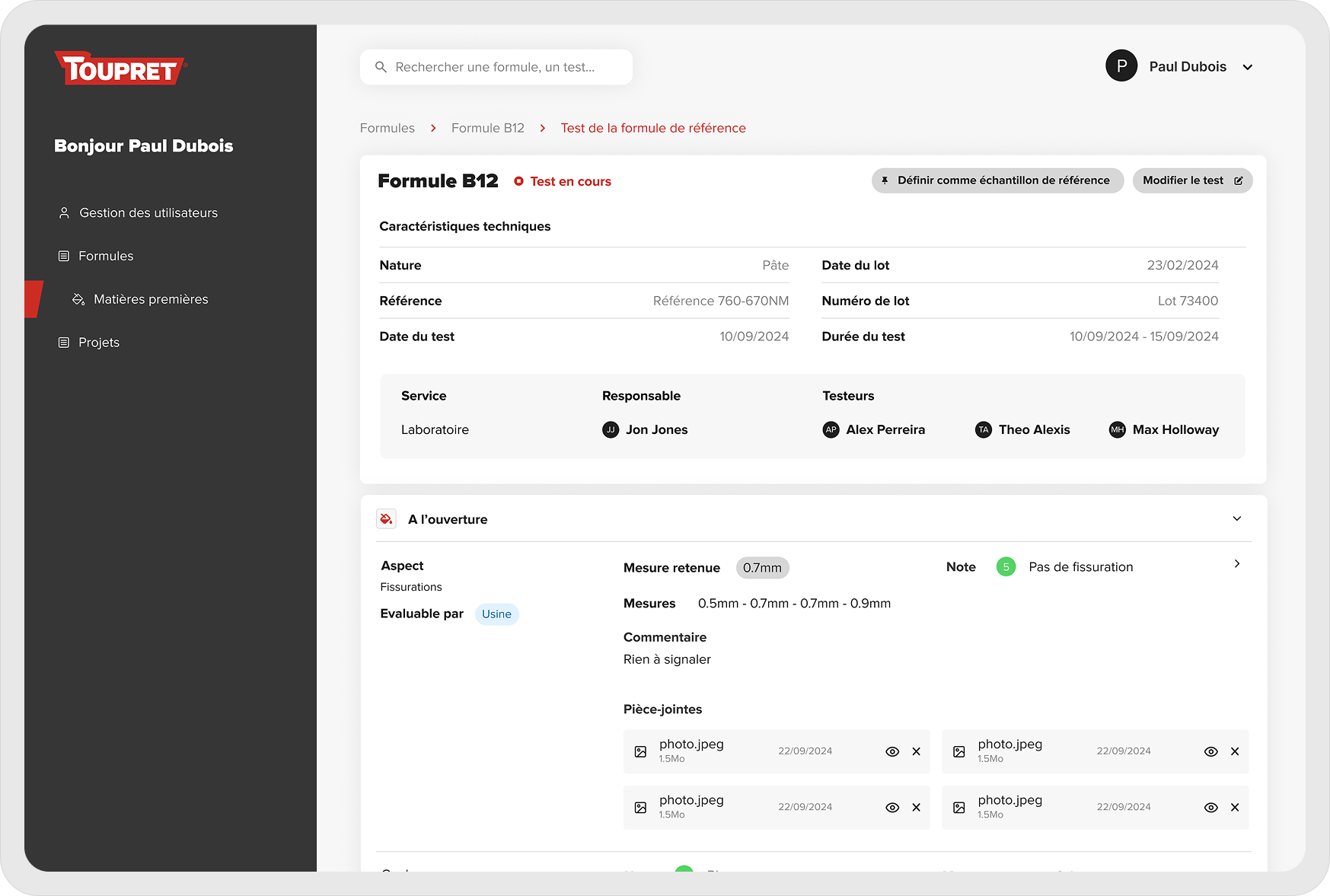 Image section projet