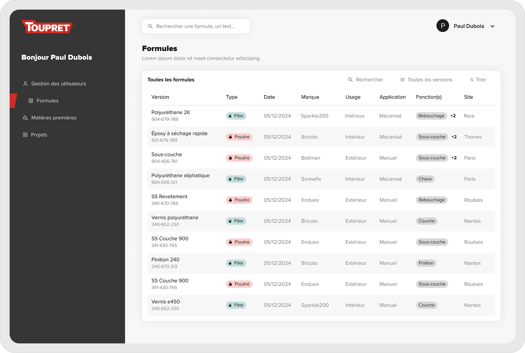 Image section projet