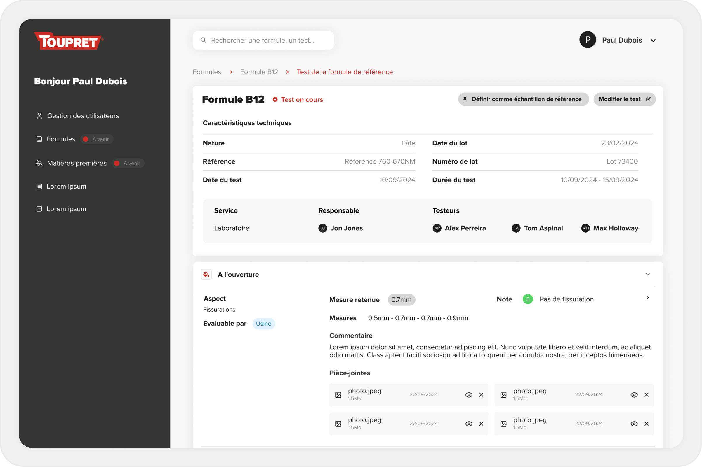 Image section projet
