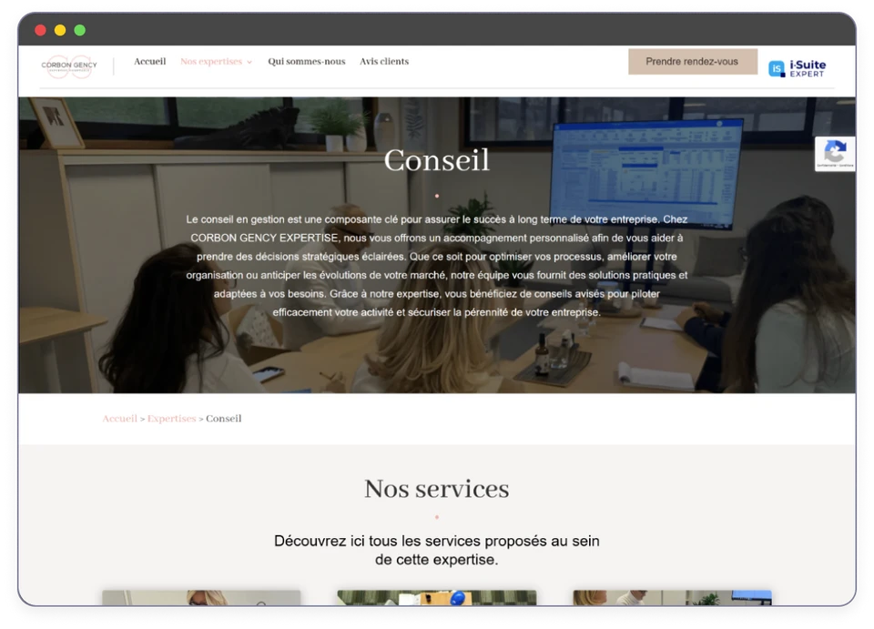 CCG Expertise, site internet