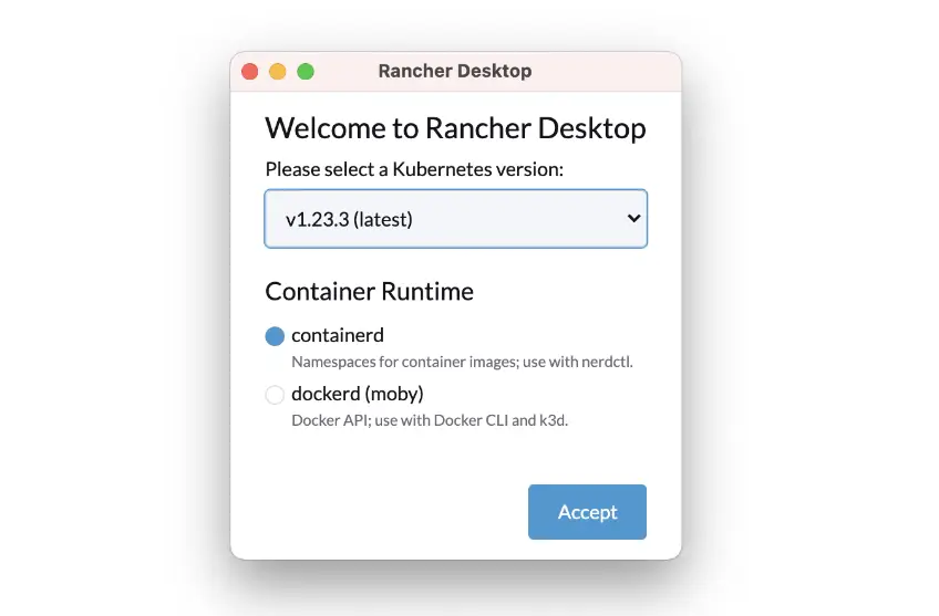 Rancher Desktop   Container Runtime 