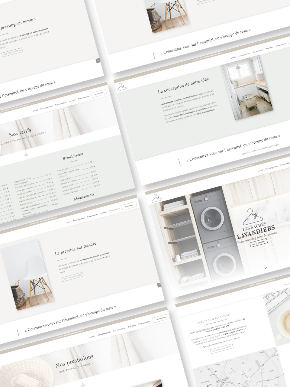 Les Sacrés Lavandiers, design UX/UI