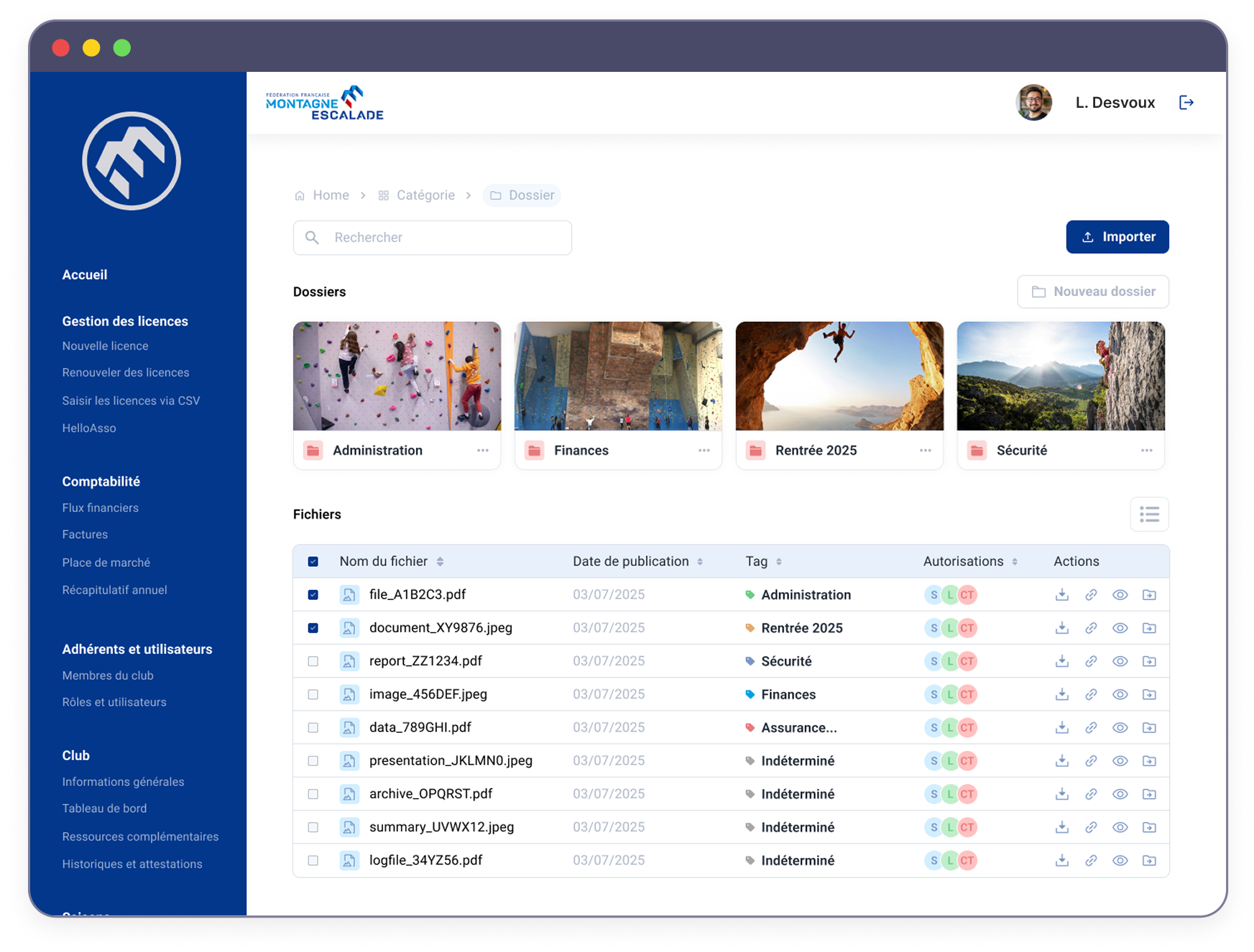 Image section projet